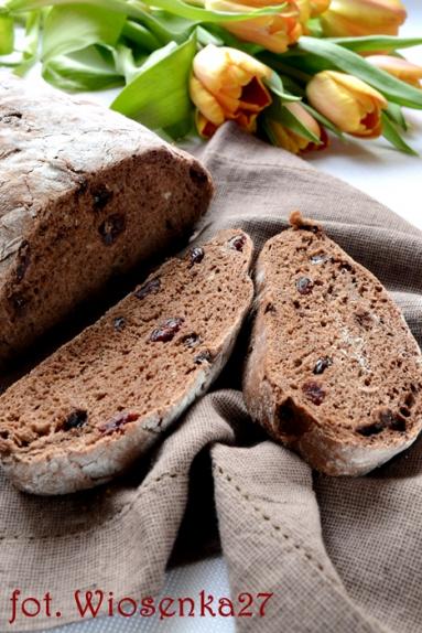 Zdjęcie - Chleb czekoladowy z żurawiną - Przepisy kulinarne ze zdjęciami