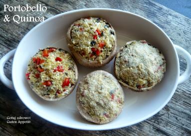 Zdjęcie - Portobello faszerowane quinoa - Przepisy kulinarne ze zdjęciami