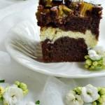 Zdjęcie - Ciasto kakaowe z serem i rabarbarem - Przepisy kulinarne ze zdjęciami