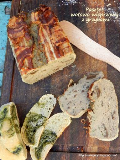 Zdjęcie - Pasztet wołowo wieprzowy z grzybami - Przepisy kulinarne ze zdjęciami