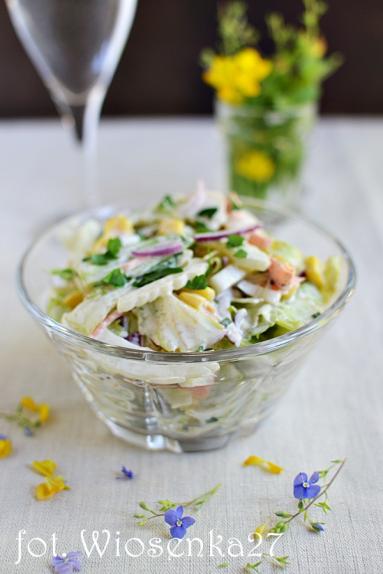 Zdjęcie - Kolorowa sałatka z koprem włoskim - Przepisy kulinarne ze zdjęciami