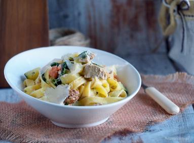 Zdjęcie - Makaron z kurczakiem, cukinią i szpinakiem / Chicken, zucchini and spinach pasta - Przepisy kulinarne ze zdjęciami