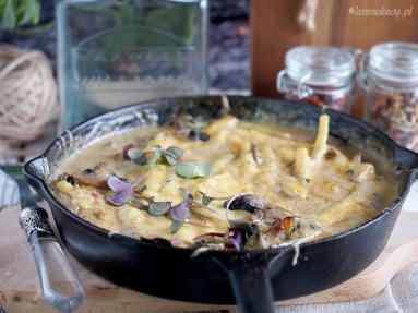 Zdjęcie - Fasolka szparagowa zapiekana z grzybami / Green bean and mushroom bake - Przepisy kulinarne ze zdjęciami