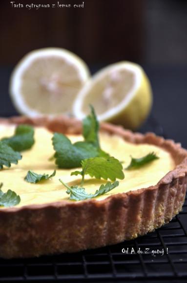 Zdjęcie - Tarta cytrynowa z lemon curd i melisą - Przepisy kulinarne ze zdjęciami