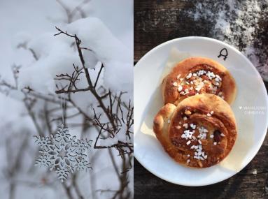 Zdjęcie - Szwedzkie pełnoziarniste bułeczki z orzechami i cynamonem - Przepisy kulinarne ze zdjęciami