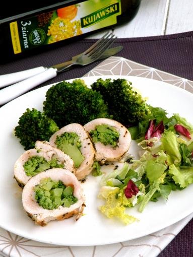 Zdjęcie - Kieszonki z kurczaka nadziewane brokułem - Przepisy kulinarne ze zdjęciami