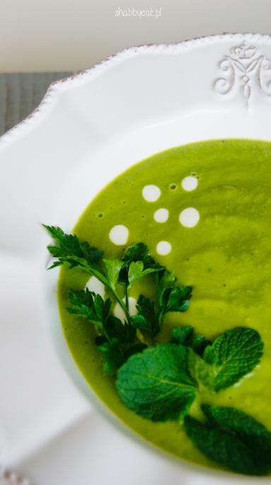 Zdjęcie - Krem z zielonego groszku i awokado - Przepisy kulinarne ze zdjęciami
