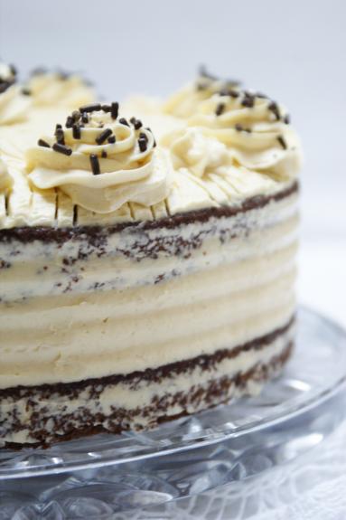 Zdjęcie - Czekoladowe ciasto z kremem z serka mascarpone - Przepisy kulinarne ze zdjęciami
