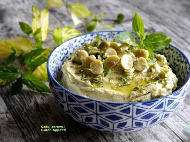 Zdjęcie - Hummus z bobu - Przepisy kulinarne ze zdjęciami