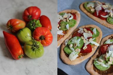 Zdjęcie - Sezon na pomidory: Pomidorowe podpłomyki - Przepisy kulinarne ze zdjęciami