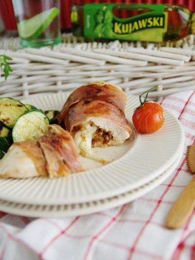 Zdjęcie - Grillowane piersi z kurczaka z farszem w kieszonce - Przepisy kulinarne ze zdjęciami