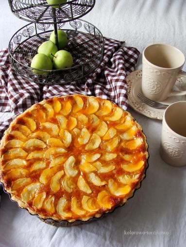 Zdjęcie - Francuska tarta jabłkowa - Przepisy kulinarne ze zdjęciami