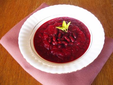 Zdjęcie - Zupa krem z buraków z czerwoną fasolą - Przepisy kulinarne ze zdjęciami