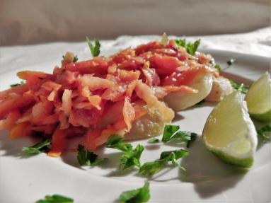 Zdjęcie - Ryba po grecku teściowej - Przepisy kulinarne ze zdjęciami