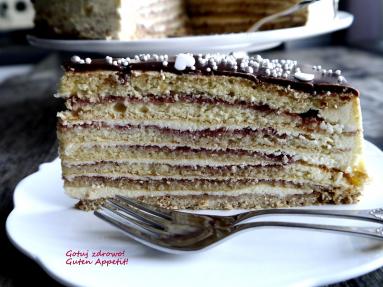 Zdjęcie - Prinzregenttorte - tort księcia regenta - słodki tort bez cukru - Przepisy kulinarne ze zdjęciami