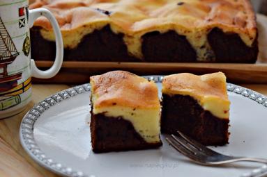Zdjęcie - Ciasto serowo – czekoladowe - Przepisy kulinarne ze zdjęciami