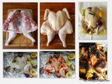 Zdjęcie - Rozpłaszczony kurczak z cytryną i rozmarynem - Przepisy kulinarne ze zdjęciami