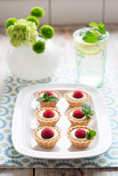 Zdjęcie - Babeczki z cytrynowym crème pâtissière i herbatą matcha - Przepisy kulinarne ze zdjęciami