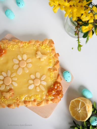 Zdjęcie - Wielkanocny mazurek cytrynowy - Przepisy kulinarne ze zdjęciami