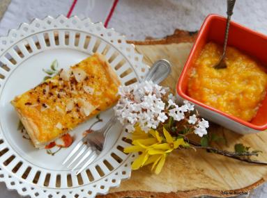 Zdjęcie - Mazurek pomarańczowy z płatkami migdałowymi - Przepisy kulinarne ze zdjęciami