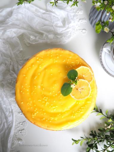 Zdjęcie - Sernik cytrynowy z lemon curd - Przepisy kulinarne ze zdjęciami