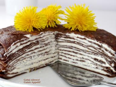 Zdjęcie - Czekoladowy tort naleśnikowy - Przepisy kulinarne ze zdjęciami
