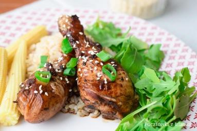 Zdjęcie - Pałki z kurczaka w słodko-pikantnej glazurze | U stóp Benbulbena - Przepisy kulinarne ze zdjęciami