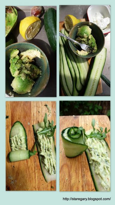 Zdjęcie - rolki z ogórka i awokado - Przepisy kulinarne ze zdjęciami