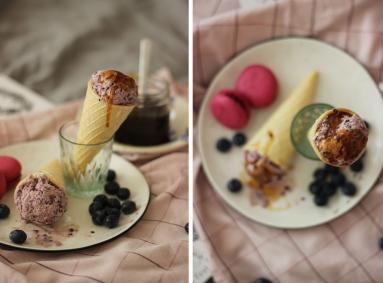 Zdjęcie - Lody borówkowe z miodem gryczanym - Przepisy kulinarne ze zdjęciami