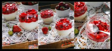 Zdjęcie - Mus jogurtowo-cytrynowy z truskawkami. - Przepisy kulinarne ze zdjęciami