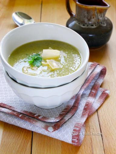 Zdjęcie - Kremowa zupa szczawiowa podana z parmezanem. - Przepisy kulinarne ze zdjęciami