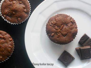 Zdjęcie - Czekoladowe muffinki z kandyzowaną marchewką. - Przepisy kulinarne ze zdjęciami