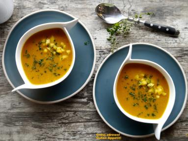 Zdjęcie - Zupa z dynii i mango. Super fit - Przepisy kulinarne ze zdjęciami