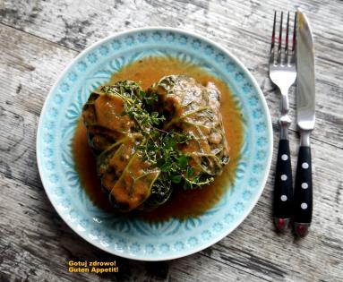 Zdjęcie - Gołąbki wegeteriańskie z kaszą z pieczarkami - Przepisy kulinarne ze zdjęciami