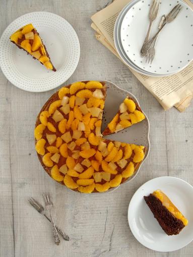 Zdjęcie - Ciasto z owocami i galaretką - Przepisy kulinarne ze zdjęciami