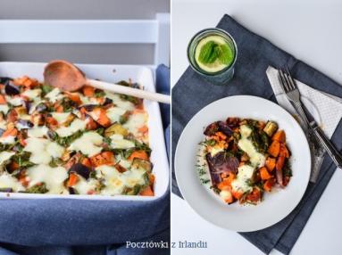 Zdjęcie - Warzywa pieczone z mozzarellą | U stóp Benbulbena - Przepisy kulinarne ze zdjęciami