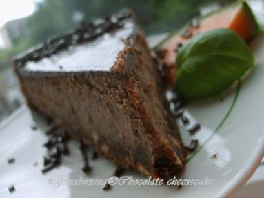 Zdjęcie - Sernik czekoladowy (chocolate cheesecake)  - Przepisy kulinarne ze zdjęciami