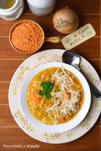 Zdjęcie - Jesienna zupa wiejska z soczewicą | U stóp Benbulbena - Przepisy kulinarne ze zdjęciami