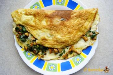 Zdjęcie - Omlet z kurkami i mozarellą - Przepisy kulinarne ze zdjęciami