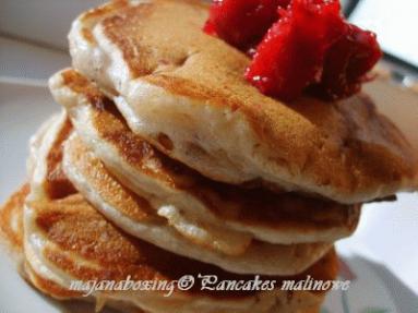 Zdjęcie - Pancakes malinowe  - Przepisy kulinarne ze zdjęciami