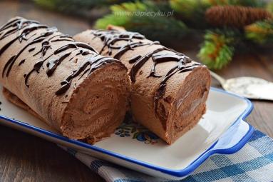 Zdjęcie - Rolada czekoladowa z mascarpone - Przepisy kulinarne ze zdjęciami