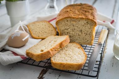 Zdjęcie - Prosty chleb pszenno-żytni z pestkami dyni - Przepisy kulinarne ze zdjęciami