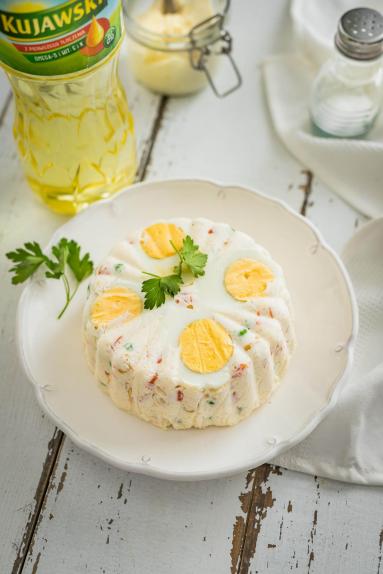 Zdjęcie - Terrina z jajkiem i kolorowymi warzywami - Przepisy kulinarne ze zdjęciami
