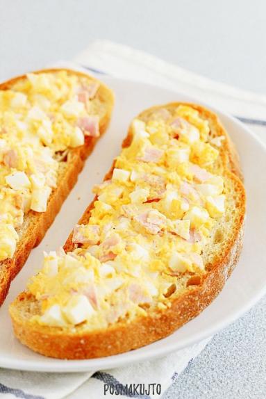 Zdjęcie - Pasta jajeczna z szynką i serem - Przepisy kulinarne ze zdjęciami