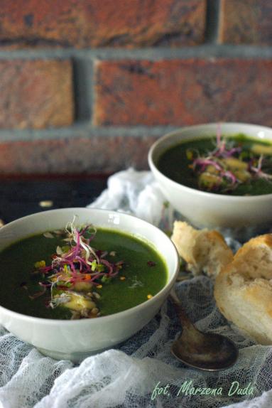 Zdjęcie - Zupa krem brokułowo - szpinakowa - Przepisy kulinarne ze zdjęciami