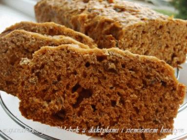 Zdjęcie - Chleb z daktylami i siemieniem lnianym czyli Weekendowa Piekarnia #42  - Przepisy kulinarne ze zdjęciami