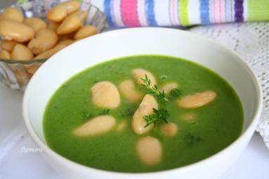 Zdjęcie - Zupa  z rukoli i ziemniaków z fasolą Jaś - Przepisy kulinarne ze zdjęciami