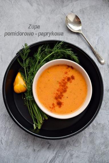 Zdjęcie - Łatwa zupa pomidorowo – paprykowa - Przepisy kulinarne ze zdjęciami