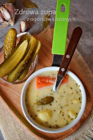 Zdjęcie - Zdrowa zupa z ogórków kiszonych - Przepisy kulinarne ze zdjęciami
