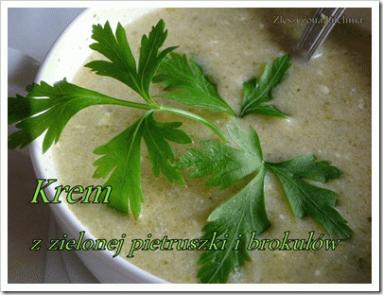 Zdjęcie - Krem z zielonej pietruszki i brokułów - Przepisy kulinarne ze zdjęciami